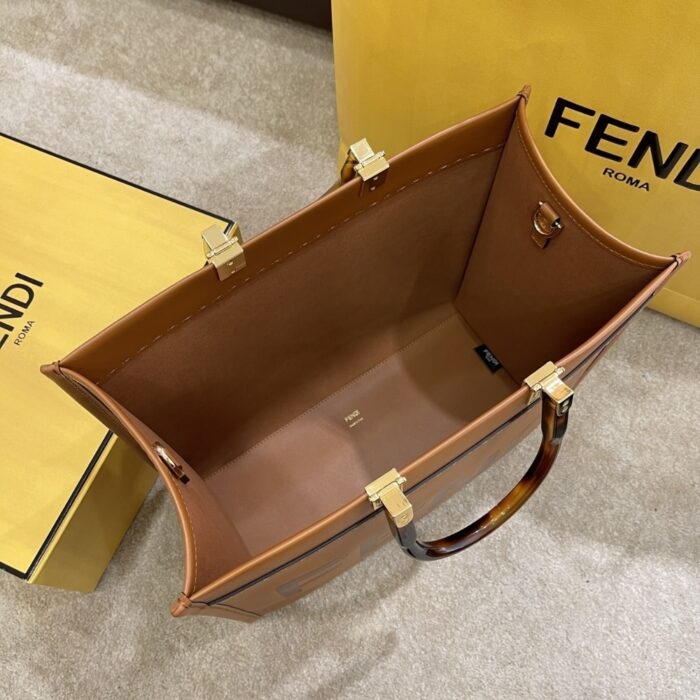 Fendi Sunshine Medium Bag Brown 35cm 8BH386ABVLF0PWZ - Image 5