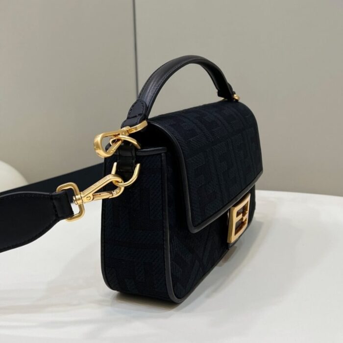 Fendi Baguette Canvas Bag Black 28cm 8BR600AMCDF1CFJ - Image 6
