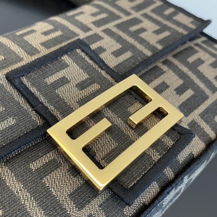 Fendi Baguette Jacquard FF Fabric Bag 26cm 8BR600A6V5F17U4 - Image 3