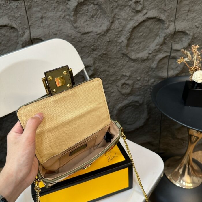 Fendi Baguette Mini Bag Multicolor 18cm 8BS017ANH4F1Q6O - Image 6