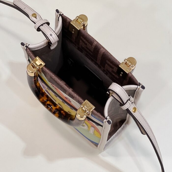 Fendi Sunshine Mini Bag White 18cm - Image 6