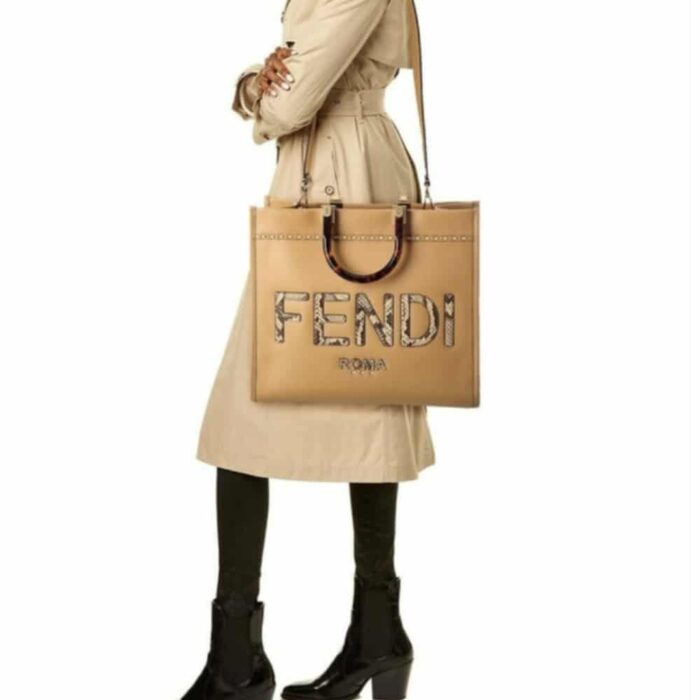 Fendi Sunshine Medium Bag Brown 35cm 8BH386AHN5F1FEO - Image 6