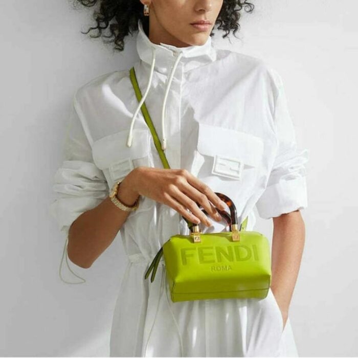 Fendi By The Way Boston Bag Green 17cm 8BS067ABVLF1JCP - Image 7