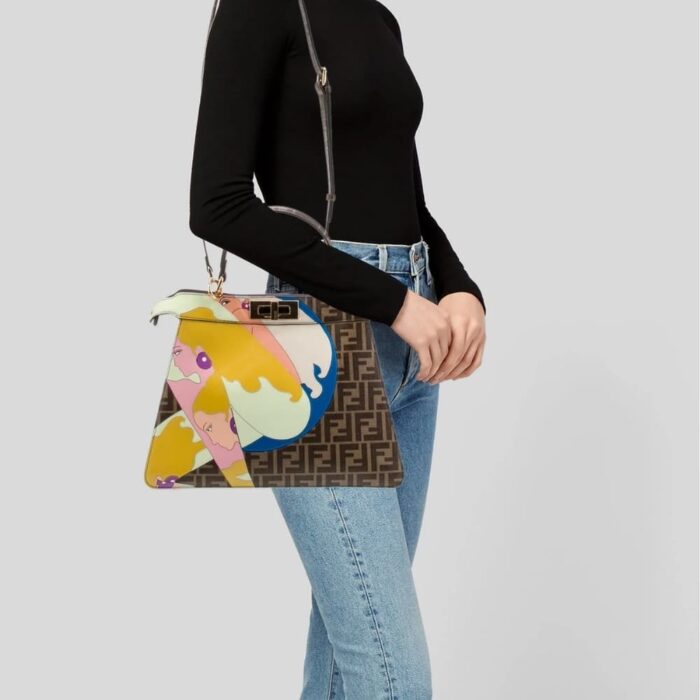 Fendi Peekaboo Bag Brown 33cm 8BN244AJGOF1HB5 - Image 7