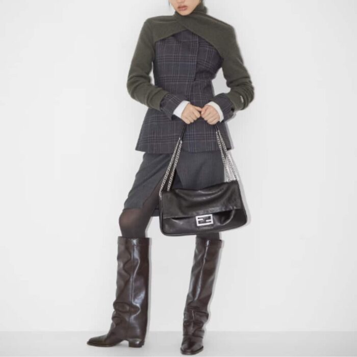 Fendi Baguette Large Bag Black 38cm 8BR828AS7AF1QD0 - Image 7