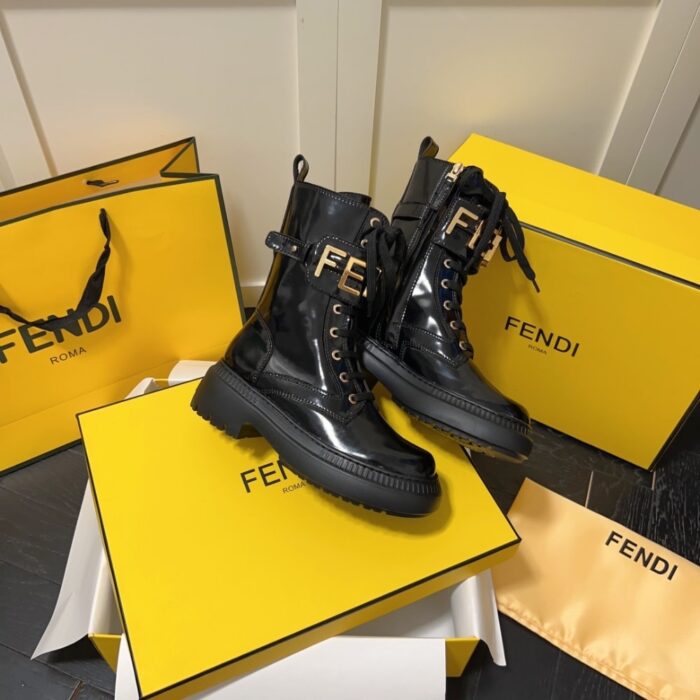 Fendi Graphy Biker Boots - Image 3