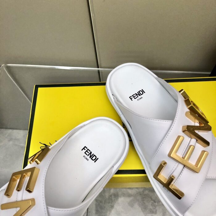 Fendi Fendigraphy Slides White - Image 7