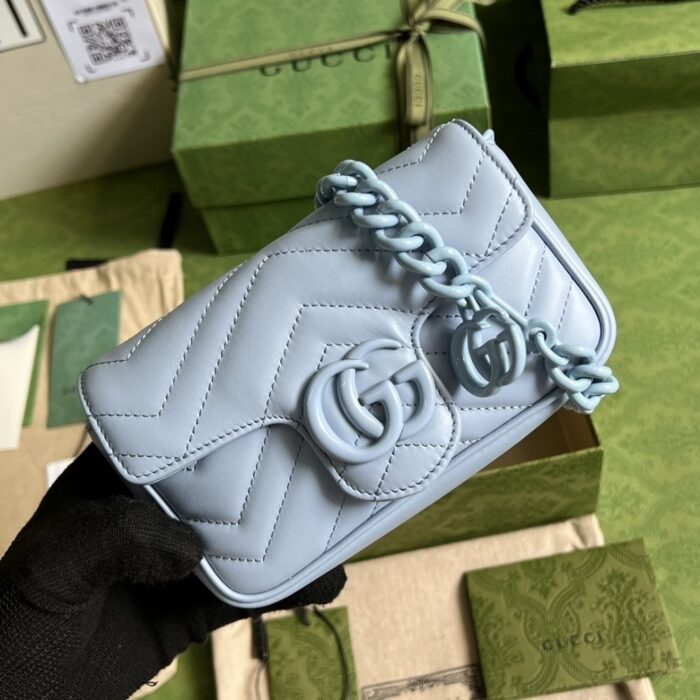 Gucci Marmont Bag Blue16.5 cm 699757 UM8KV 4928 - Image 2