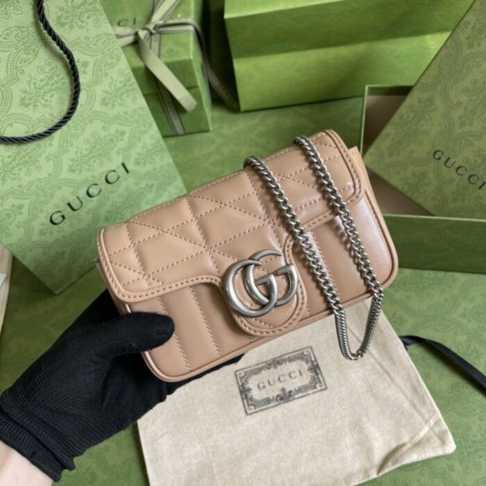 Gucci Marmont Bag Beige 16.5 cm 476433 DTD5N 2754 - Image 2