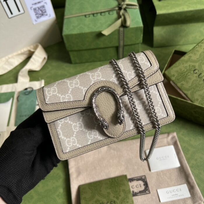 Gucci Dionysus Super Mini Bag Beige and White 20 cm - Image 2