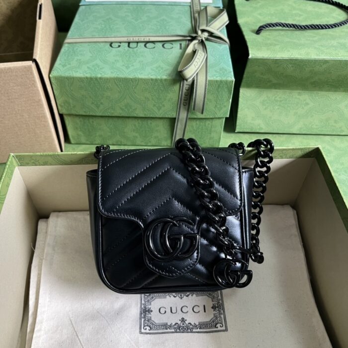 Gucci Marmont Belt Bag Black 12.5 cm 739599 UM8KV 1000 - Image 2