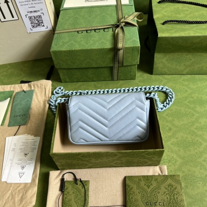 Gucci Marmont Bag Blue16.5 cm 699757 UM8KV 4928 - Image 3