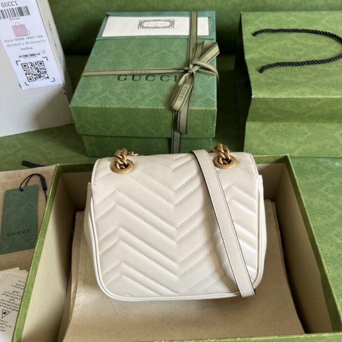 Gucci Marmont Mini Bag White 18cm 739682 AABZC 9022 - Image 3