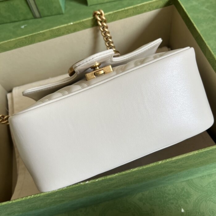 Gucci Marmont Mini Bag White 18cm 739682 AABZC 9022 - Image 5