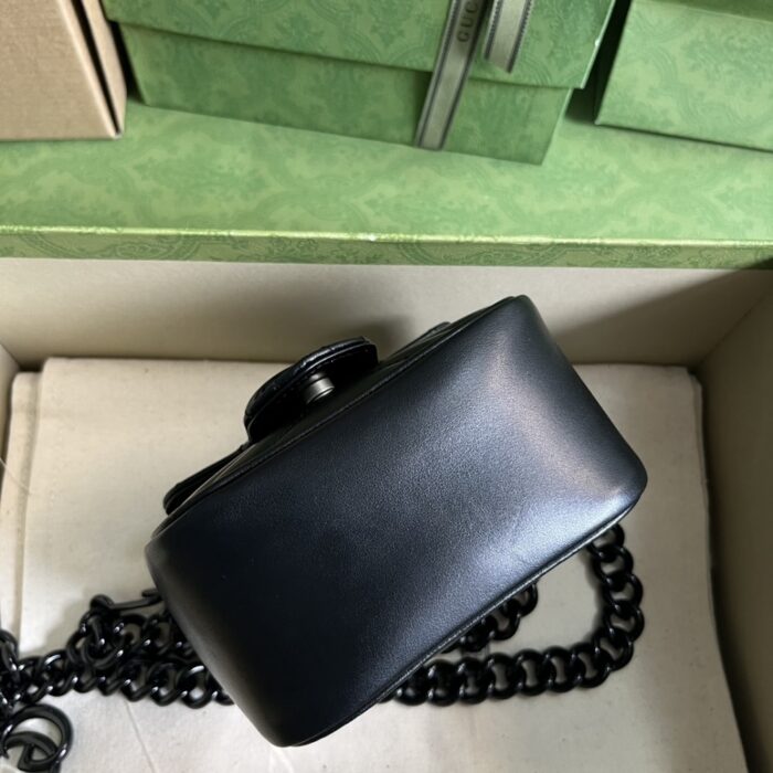 Gucci Marmont Belt Bag Black 12.5 cm 739599 UM8KV 1000 - Image 5
