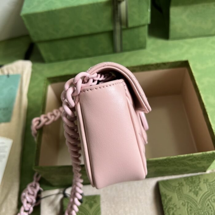 Gucci Marmont Bag Pink 16.5 cm 699757 UM8KV 5909 - Image 5
