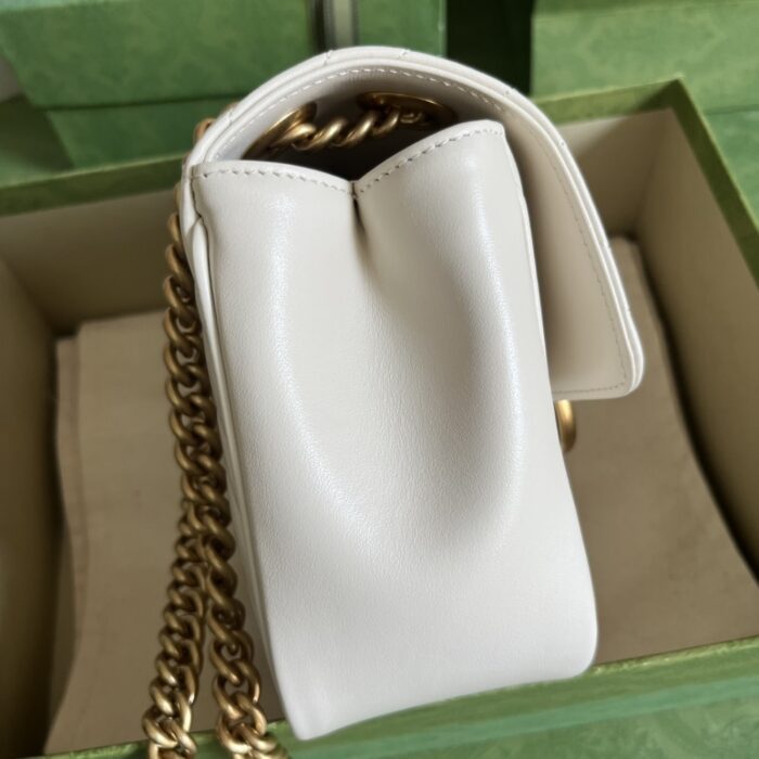 Gucci Marmont Mini Bag White 18cm 739682 AABZC 9022 - Image 4