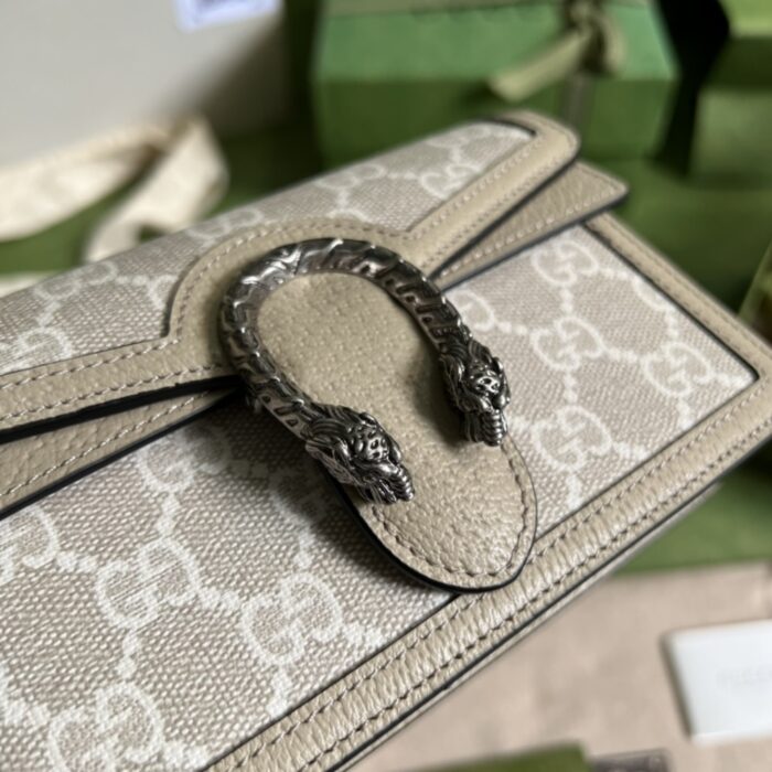 Gucci Dionysus Super Mini Bag Beige and White 20 cm - Image 5