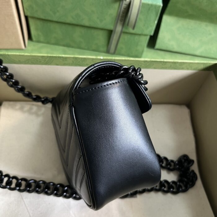 Gucci Marmont Belt Bag Black 12.5 cm 739599 UM8KV 1000 - Image 3
