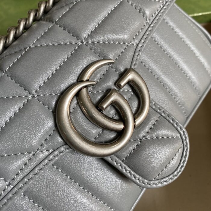 Gucci Marmont Mini Bag Grey 23 cm 446744 UM8AN 1711 - Image 6