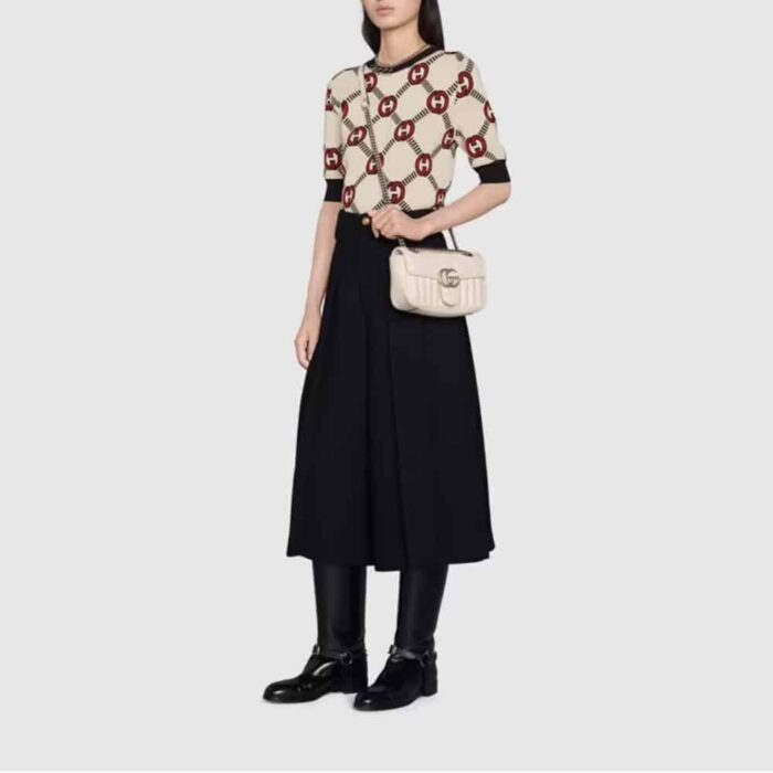 Gucci Marmont Mini Bag White 23 cm 446744 UM8AN 9022 - Image 8