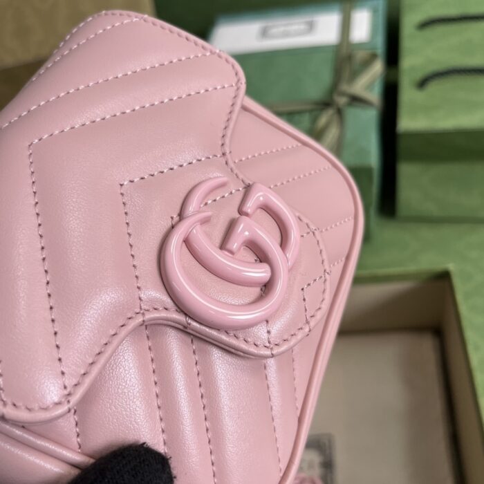 Gucci Marmont Belt Bag Pink 12.5 cm 739599UM8KV 5909 - Image 6