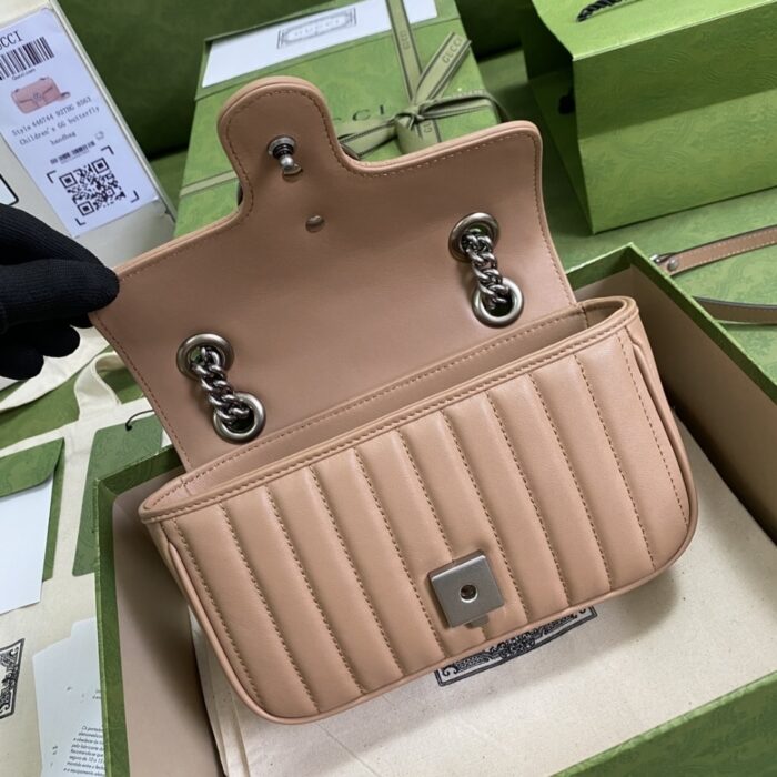 Gucci Marmont Mini Bag Beige 23 cm 446744 UM8AN 2754 - Image 7