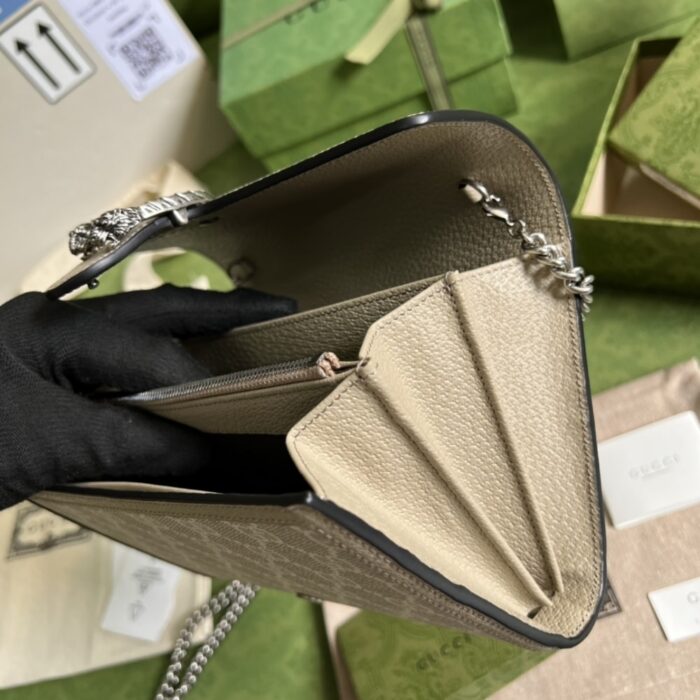Gucci Dionysus Chain Wallet Bag Beige and White 20 cm 401231 UULBN 9683 - Image 7