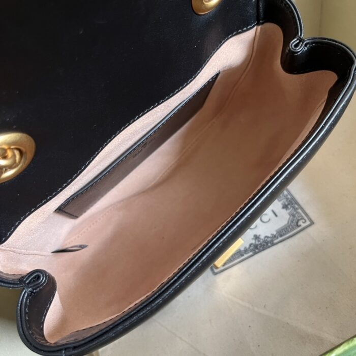 Gucci Marmont Mini Bag Black 18cm ‎739682 AABZC 1000 - Image 8