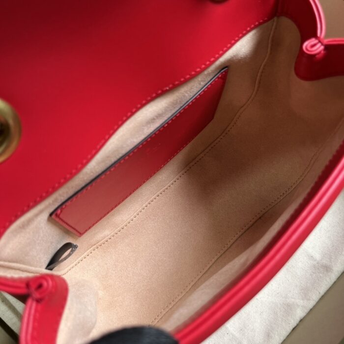 Gucci Marmont Mini Bag Red 18cm 739682 AABZC 6832 - Image 8