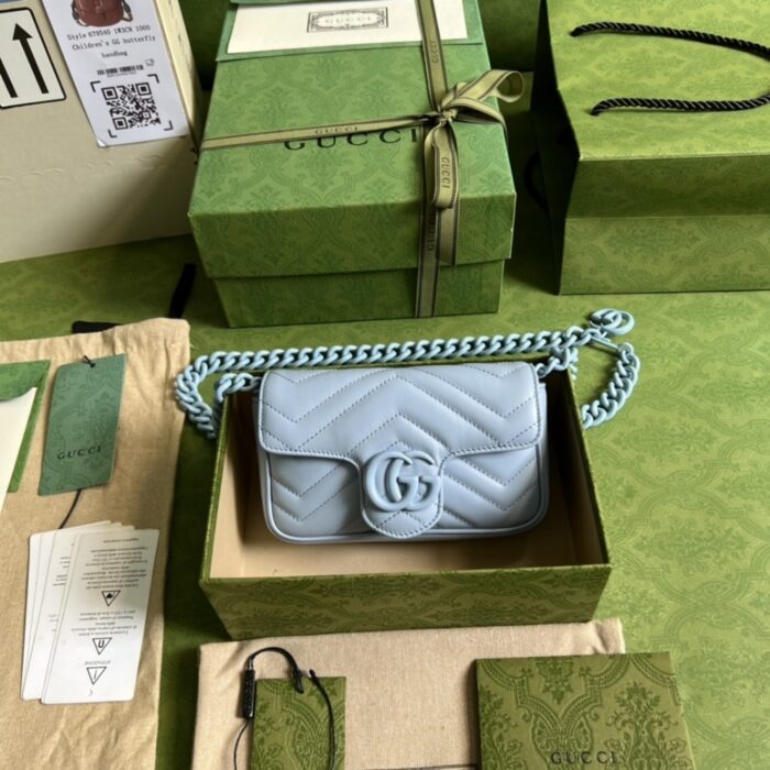 Gucci Marmont Bag Blue16.5 cm 699757 UM8KV 4928 - Image 8