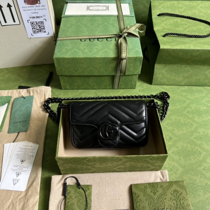 Gucci Marmont Bag Black 16.5 cm 699757 UM8KV 1000 - Image 9