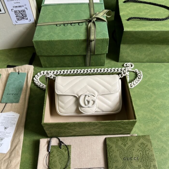 Gucci Marmont Bag White 16.5 cm 699757 UM8KV 9022 - Image 9