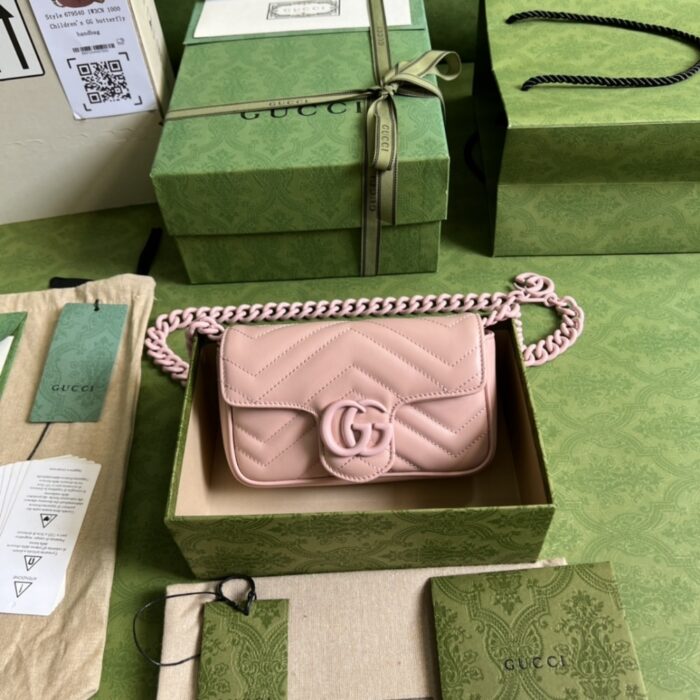 Gucci Marmont Bag Pink 16.5 cm 699757 UM8KV 5909 - Image 9