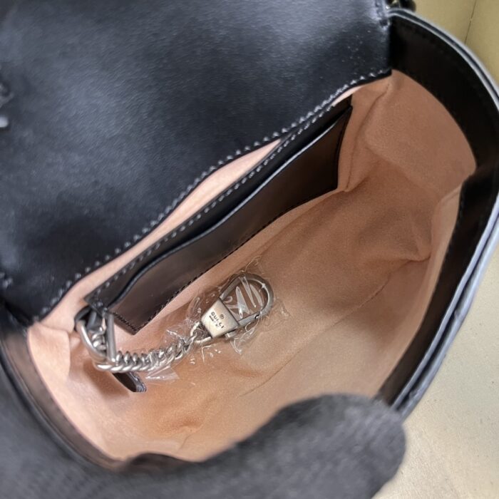 Gucci Marmont Belt Bag Black 12.5 cm 739599 UM8KV 1000 - Image 9