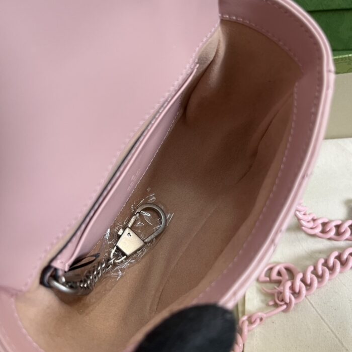 Gucci Marmont Belt Bag Pink 12.5 cm 739599UM8KV 5909 - Image 9