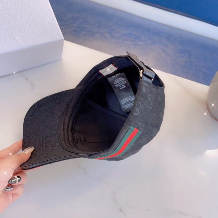 Gucci X Adidas Baseball Cap Hat Black - Image 7