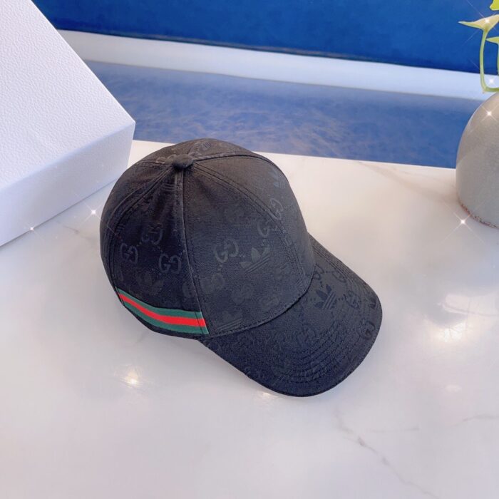 Gucci X Adidas Baseball Cap Hat Black - Image 5