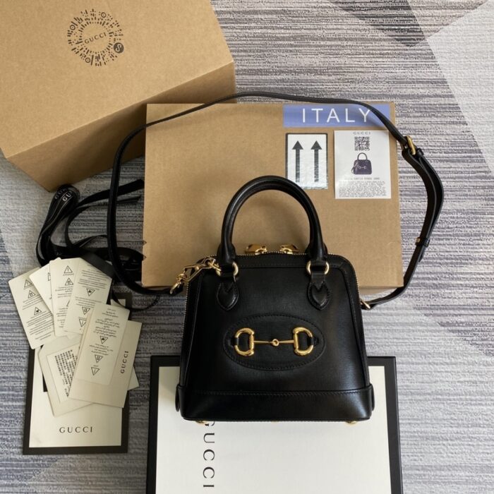 Gucci Horsebit 1955 Bag Black 20cm 640716 0YK0G 1000 - Image 2