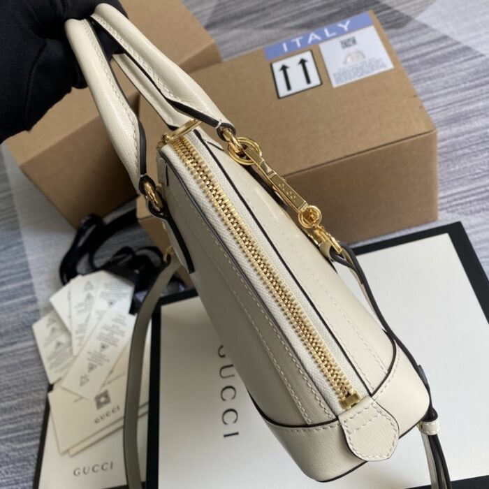 Gucci Horsebit 1955 Bag White 20cm 640716 0YK0G 9022 - Image 4