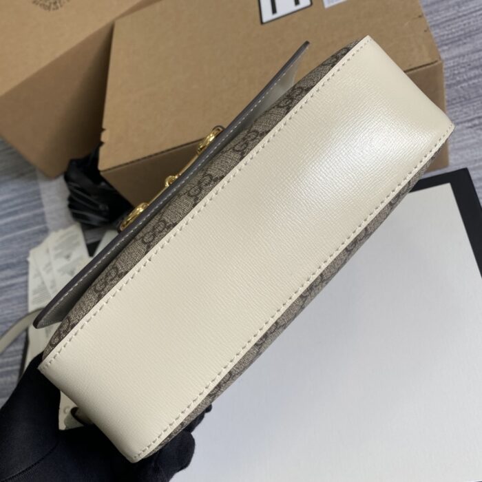 Gucci Horsebit 1955 Bag Beige White 22.5cm 645454 92TCG 9761 - Image 5