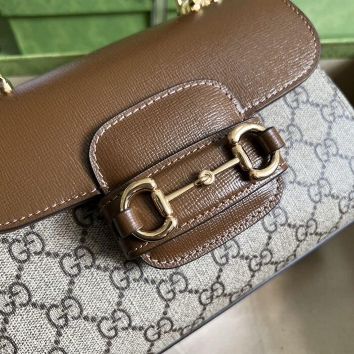 Gucci Horsebit 1955 Bag Ebony Brown 22cm 703848 92TCK 8563 - Image 5