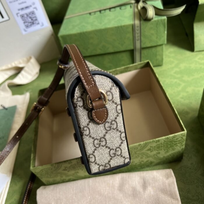 Gucci Horsebit 1955 Bag Brown 18cm 699296 92TCG 8563 - Image 5