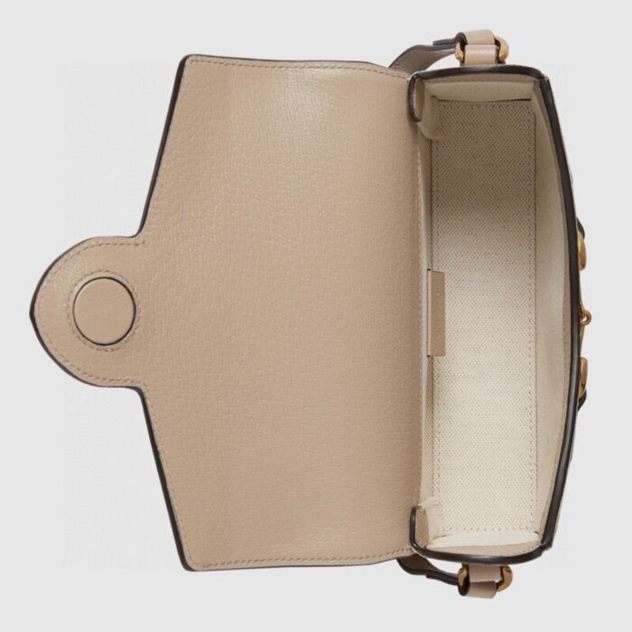 Gucci Horsebit 1955 Bag Beige White 18cm 699296 UULBG 9683 - Image 6