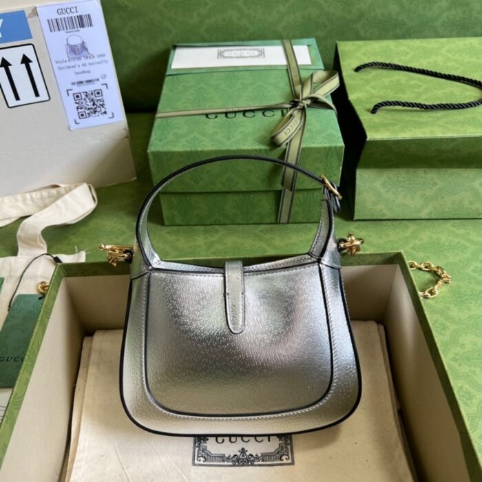 Gucci Jackie 1961 Mini Bag 19 cm Silver 675799 1TR0G 8106 - Image 3