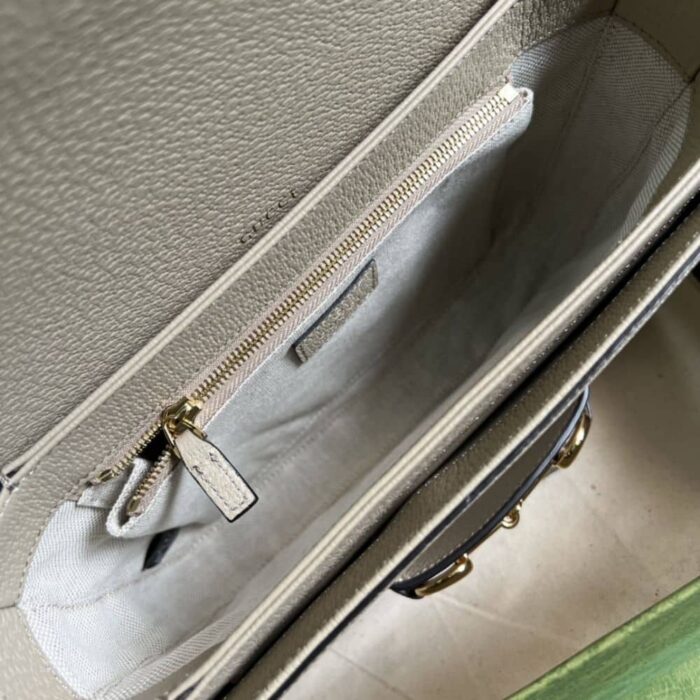 Gucci Horsebit 1955 Small Bag Beige White 25cm 602204 UULBG 9683 - Image 7