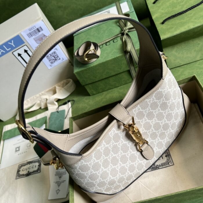 Gucci Jackie 1961 Small Bag Beige White 28 cm ‎678843 UULAG 9682 - Image 6