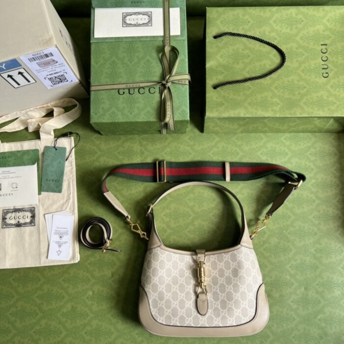 Gucci Jackie 1961 Small Bag Beige White 28 cm ‎678843 UULAG 9682 - Image 8