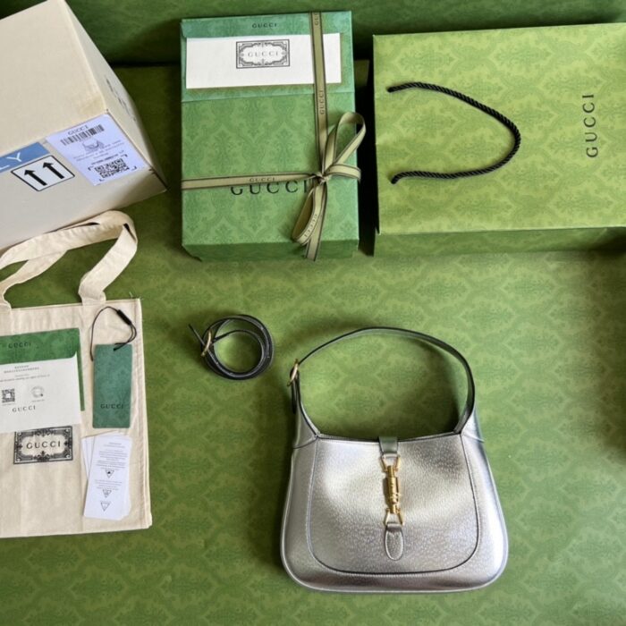 Gucci Jackie 1961 Small Bag 28 cm Silver 636709 1TR0G 8106 - Image 8