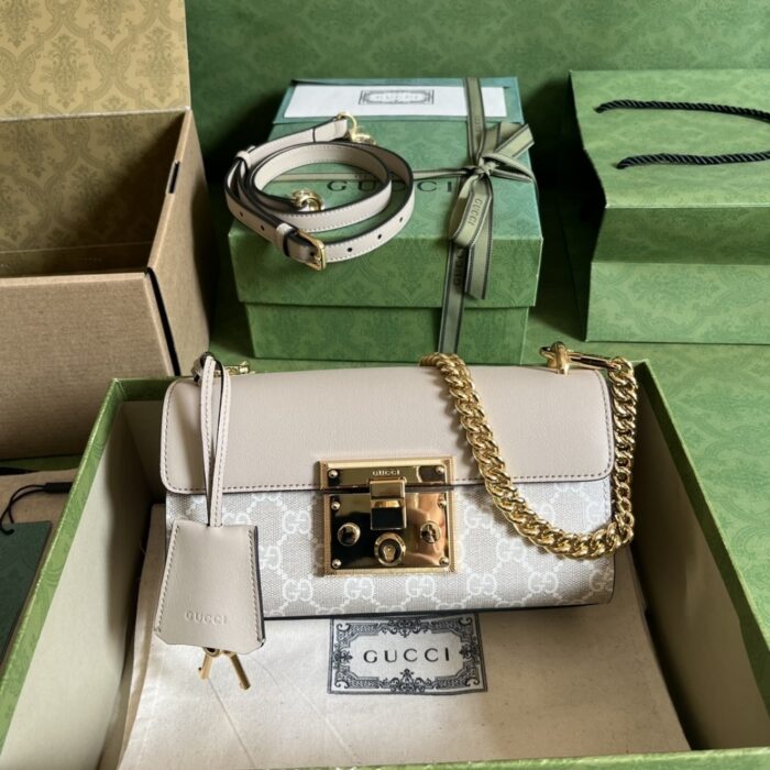 Gucci Padlock ‎Bag 22cm Beige White 735103 FABLH 9897 - Image 2